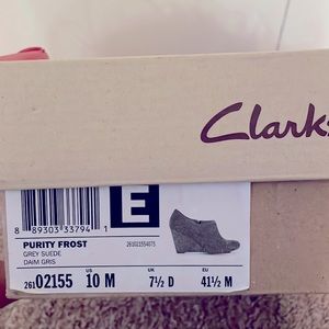 Clarks suede booties size 10